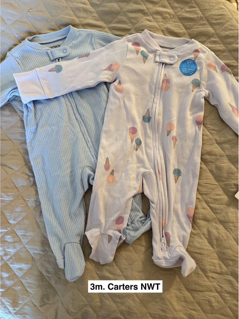 3m. Carters 2pc. Footie Sleeper Set NWT